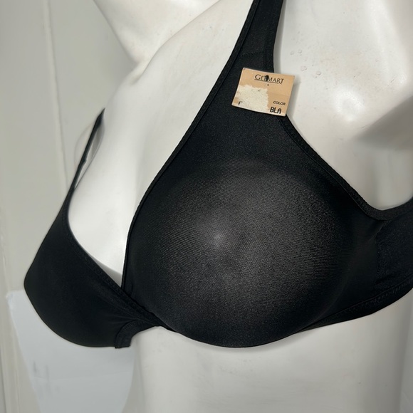 Vintage GELMART Style 2948 Black Wirefree Sheer Nylon Unlined Bralette Bra NWT - Picture 3 of 17